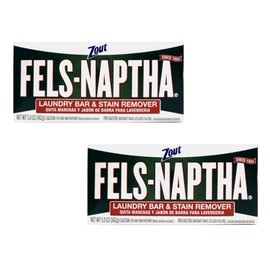 Fels Naptha Laundry Soap Bar & Stain Remover - Pack of 2, 5.0 Oz per bar