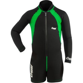Cressi Kids Swimsuit Long Sleeve, Black/Lime, Long Sleeves, L [Duplicate]
