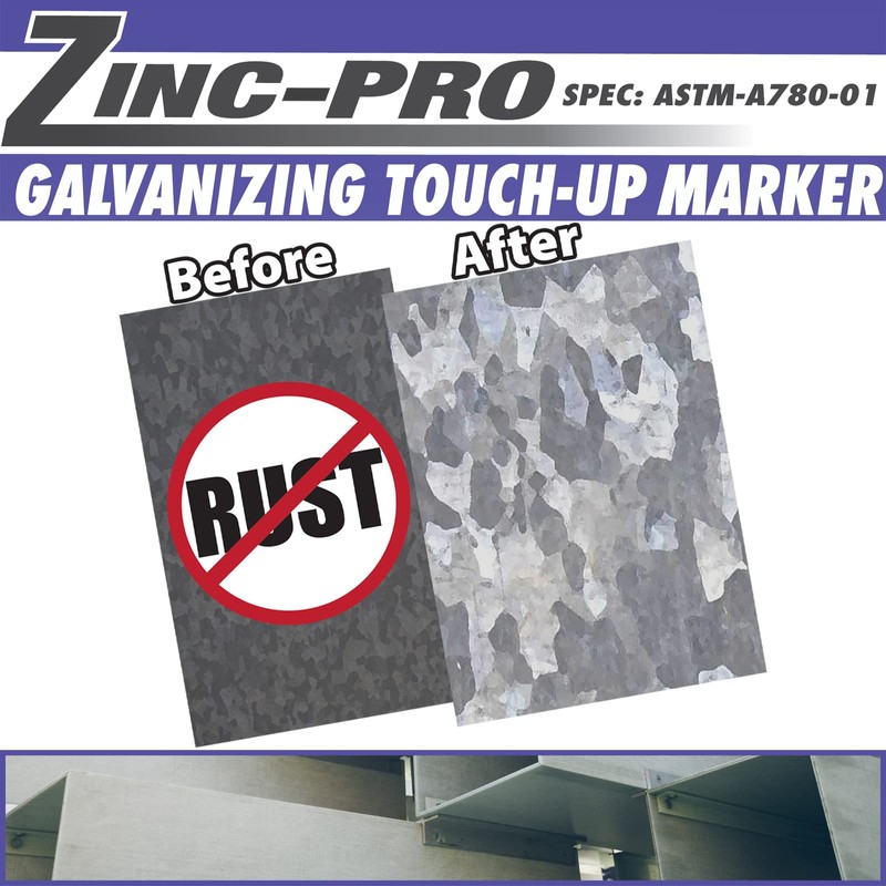 Super Met-Al Zinc-Pro Galvanizing Touch-Up Marker, 9 mL [3 PACK]