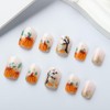 LBPEPAMZ 24Pcs Fall Press on Nails Short Square Fake Nails