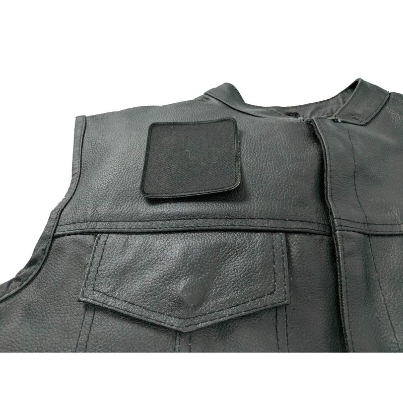 Black 3 Inch Square Blank Patch - by Ivamis Trading