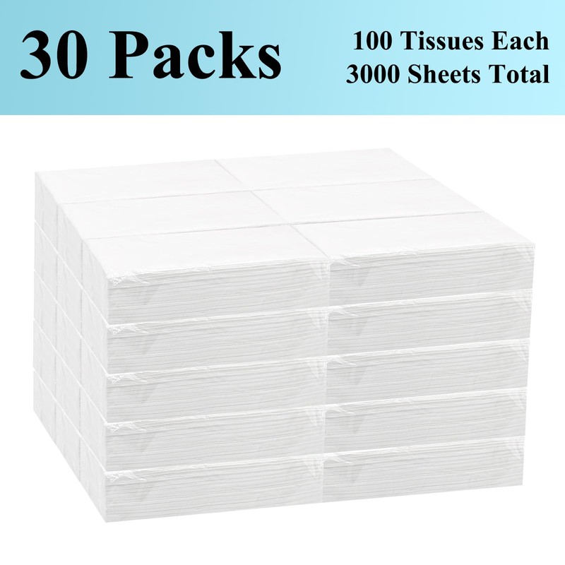 Ovlospa Facial Tissue Refill - 30 Packs, 100 Per Pack,