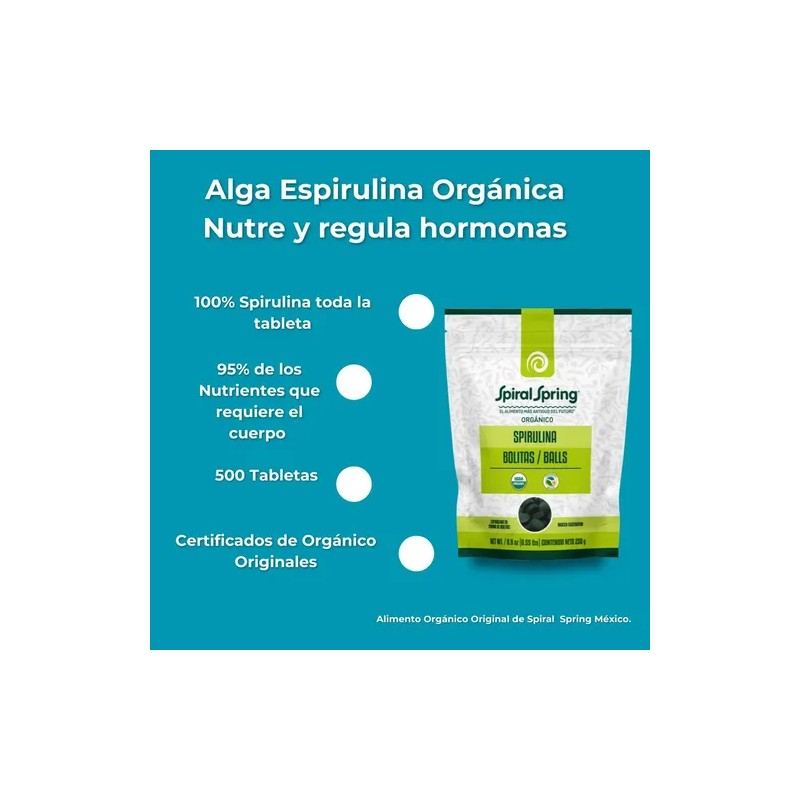 2 Paks De Espirulina Máxima 1000 Bolitas