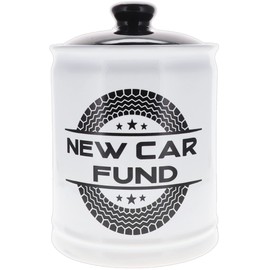 Cottage Creek New Car Fund Jar, Car Piggy Bank, Car Accessories, Car Lover Gifts