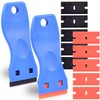2pcs 1.5” Plastic Razor Scraper with Comfort Handle, Multipurpose Double