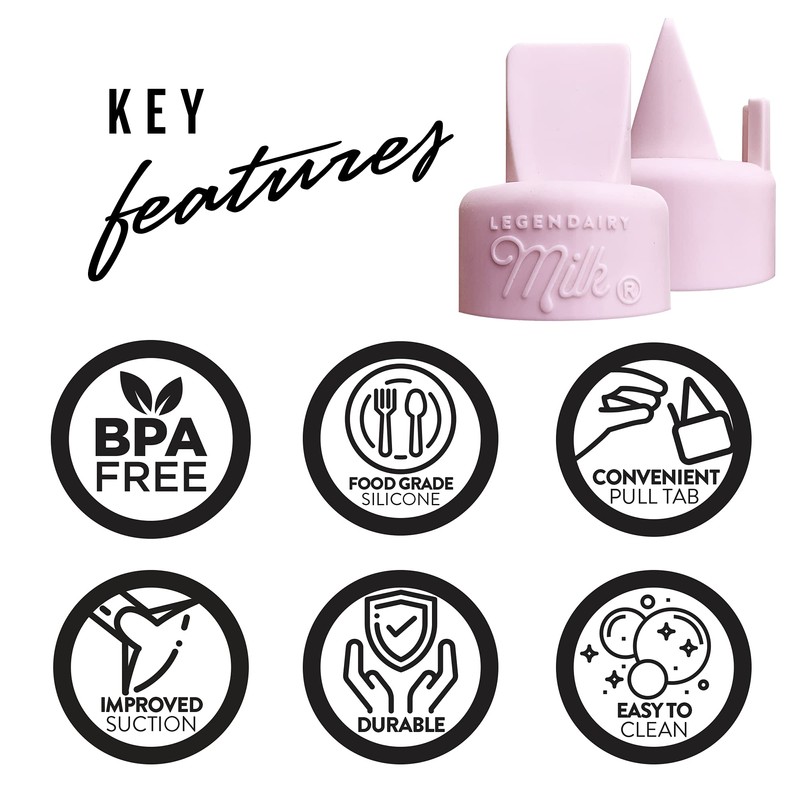 Legendairy Milk Duckbill Valves with Pull Tab - Compatible with