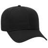 OTTO 6 Panel Pro Style Cotton Blend Twill Cap - Black