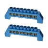 ECSiNG 2pcs 8 Hole Bridge Terminal Blocks Copper Terminal Block