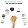 THEGREATERPLANET 10 Pck Biodegradable Sponges Kitchen Natural Dishes Plant Based