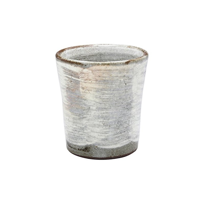 Mino Ware 549-0005 Yasuhisa Matsuura Guinomi Ochoko White Brush, Capacity: