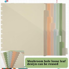 32 Pcs Discbound Pocket Dividers 8.5 x 11 Dividers with Discbound Notebook Accessories Tabs and Pockets Discbound Pocket Folders for Business School Office