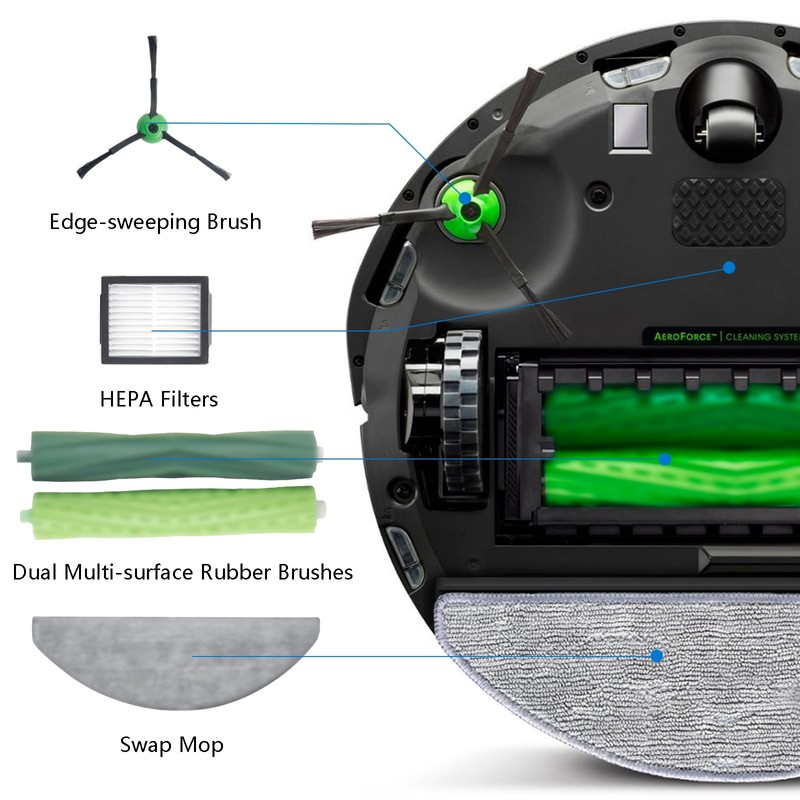 24 Pcs Replacement Parts for iRobot Roomba Combo i5, i5+,