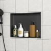 Stainless Steel Shower Niche 19 X 15 Gunmetal Black Wall