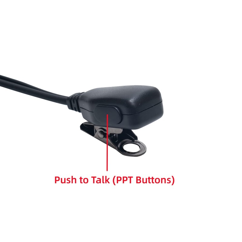 TDYU Covert Acoustic Tube Earpiece with Mic PTT Compatible with
