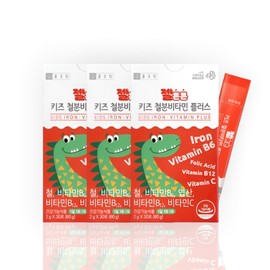 Chong Kun Dang Zeltonton Kids Iron Vitamin Plus 90 packets, approximately 3 months supply, iron supplement for picky eaters / 종근당 젤튼튼 키즈 철분비타민 플러스 90포 약3개월분 편식 어린이 철분제