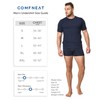 Comfneat Men's 3-Pack Stretch Undershirts Long Back Hem T-Shirts Crew