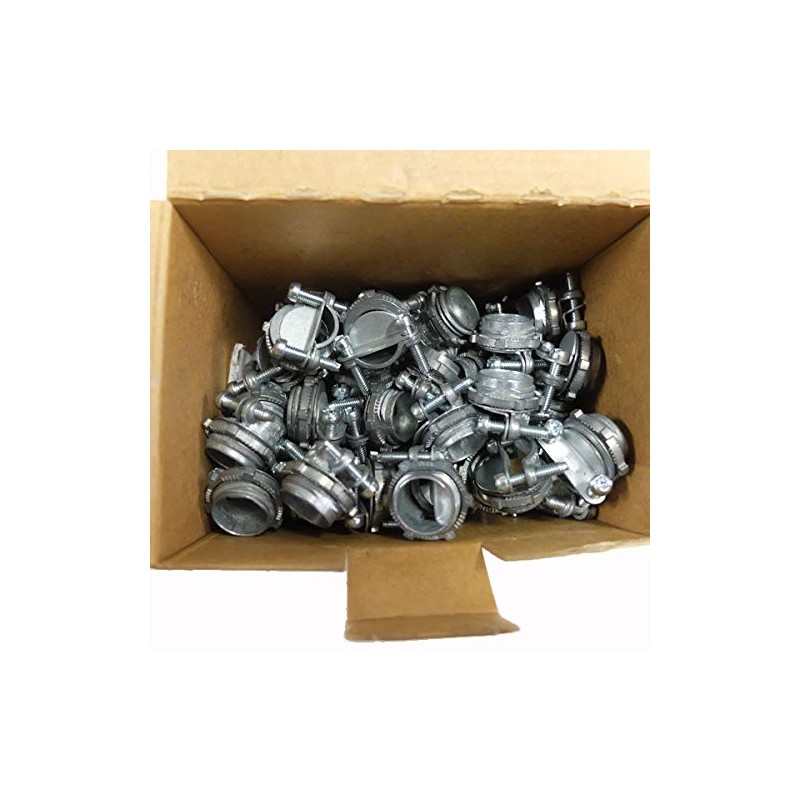 Hubbell-Raco 2711 Die Cast Zinc Squeeze Connector, Non-Metallic, Clamp, 1/2"