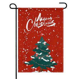 Christmas Garden Flag, 30 x 45 cm Christmas Tree Flag, Double-Sided Winter Flag, Christmas Decoration, Garden, Holiday, Home, Party, Hanging Decoration