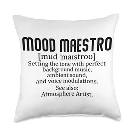 Dice Fitness Board Game Perfect Design Workout Mood Maestro-Setting The Tone with Perfect Background Throw Pillow, 18x18, Multicolor
