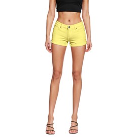 Hybrid & Company Womens Butt Lifting Twill Denim Shorts SH43308 Yellow 9