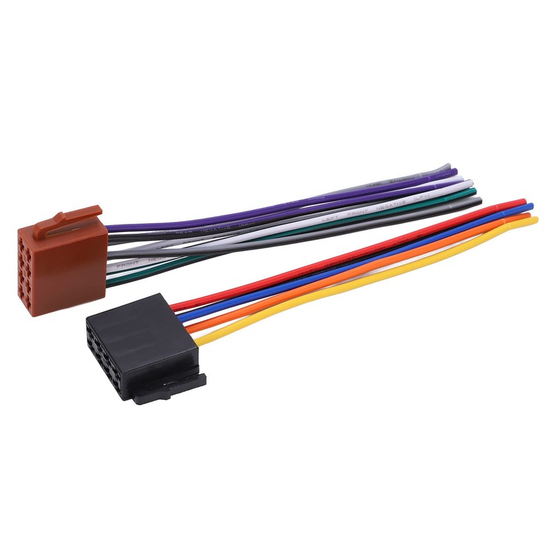 ISO Wiring Harness Adapter, Yctze 2Pcs/Kit ABS Metal Car Radio