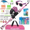 Kids Fishing Pole Set, Telescopic Fishing Rod Reel Combo Kids