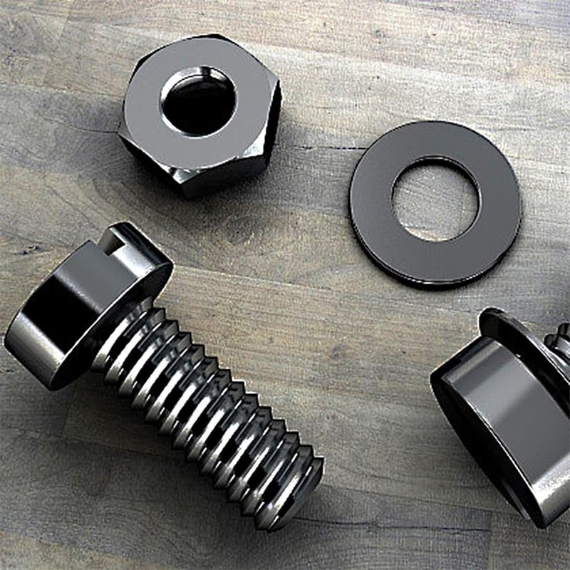 YOYEAH Pack of 25 Washers M12 Black, Stainless Steel A2