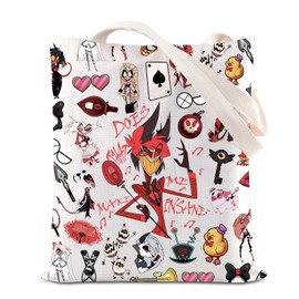 FOTAP Hazbin Cartoon Lover Gift Demon Alastor Tote Bag Dark Animation Fans Gift (Demon Alastor UK2)