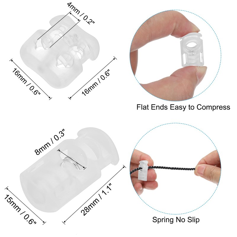 PATIKIL 16 Yard Elastic Bungee Cord & Single Hole Cord