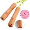 Suwimut 4 Pack Cotton Jump Rope, Wooden Handle Adjustable Cotton