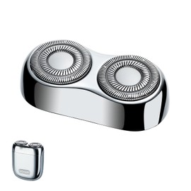 yoose MINISeries Replacement Shaver Head, Durable, Floating Design, Skin Friendly, 100% Waterproof, Magnetic Attachment, Silver