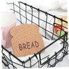 Ciieeo 1set Wooden Cup Pads Heat Resistant Cork Coasters Bread