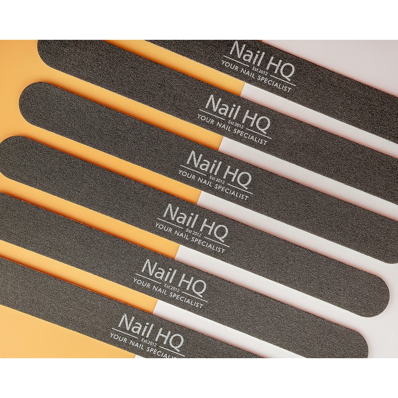 NAIL HQ Professional Nail Files x 6,Black
