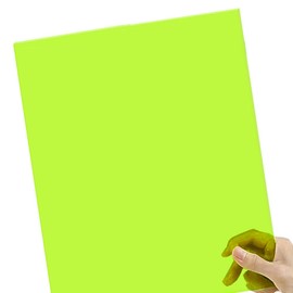 SKYPRO Bright Green Acrylic Sheet 1/8" Thick 12" x 8" Plastic Plexiglass for Crafts and More