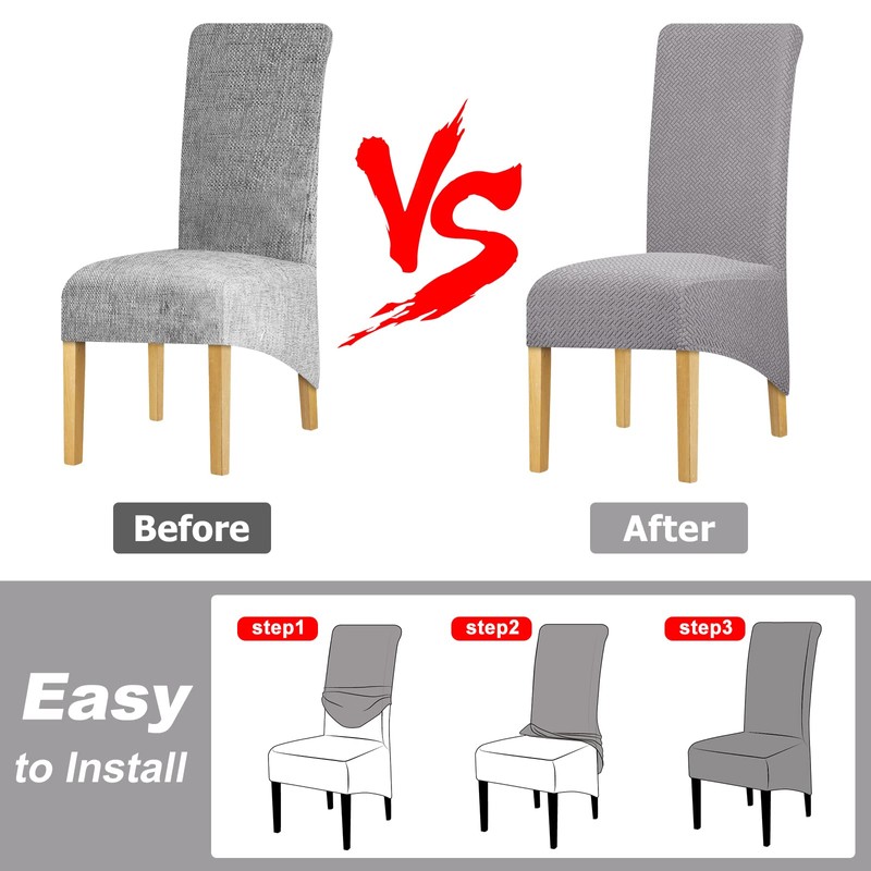 Oversize Dining Room Chair Covers Set of 2, XL Slipcover