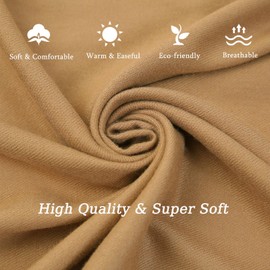 Camel Pashmina Scarfs for Women, vimate Light Tan Camel Cashmere Wool Pashmina Scarves and Wraps for Women (CA-New Camel)