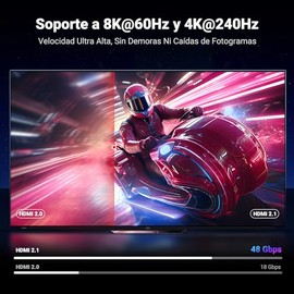 Ugreen 8K Cable Hdmi 2.1 48Gbps, Cable Hdmi de Aluminio Alta Velocidad 10M