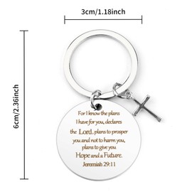 Prrivnix Christian Gifts for Women Cross Keychains Religious Gifts for Women Graduation Gifts Christian Keychain Bible Verse Gifts Scripture Gifts Inspirational Gifts for Women