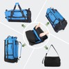 Vomgomfom 86L Collapsible Wheeled Luggage With Removable Backpack Straps,Waterproof Rolling
