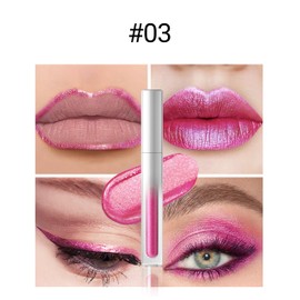 Erinde Giltter Metallic Glitter Lipsticks, 2-in-1 Lipstick & Eyeshadow, Lipstick 12 Hours Hold, Highly Pigmented Waterproof Lipstick