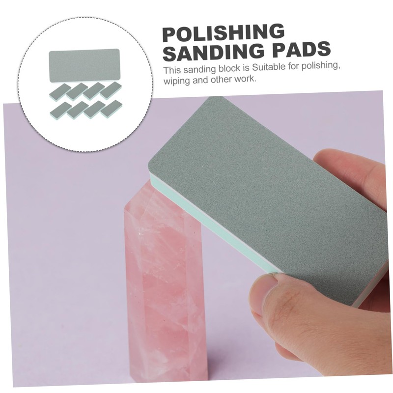KONTONTY 10Pcs Craft Buffing Sanding Blocks Dual Sided Polishing Pads