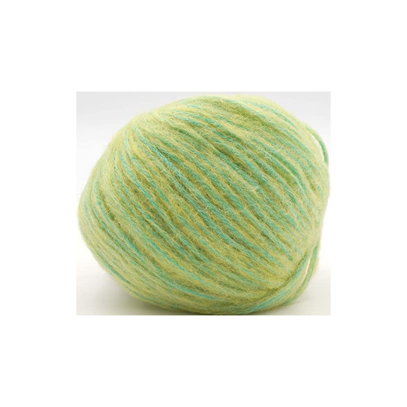 Yokota 01-5710 Wool Yarn, Medium Thick, Col.9, Lemon x Cobalt
