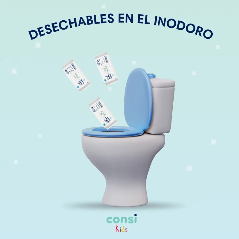 Consi Toallitas Humedas Kids Desechables En Inodoro 1 Pack