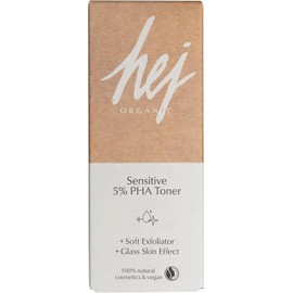 Sensitive PHA Toner (100 ml) for Sensitive Skin, Gently Cleanses the Skin, Exfoliating Toner Provides the Skin with Moisture & Soothes, Exfoliation with PHA, Natural Cosmetics, 100% Vegan HEJ ORGANIC