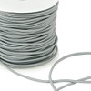 3 Yards of REILLY 3mm Round Elastic Cord, Silver Gray