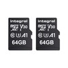 Integral 64GB 2-pack Micro SD Card with a 12 Slot