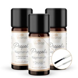 bedrop Propolis Nagelserum 3x 10ml Kosmetische Nagelpflege zur Pflege & Stärkung natürlicher Nägel mit Propolis Teebaumöl Lavendelöl & weiteren Ölen (3x 10ml zum Sparpreis)