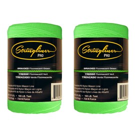 Stringliner 35456 Braided Mason Line Replacement Roll Contractor Pack 500' - Green (Pack of 2)