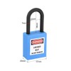 sourcing map Lockout Tagout Safety Padlock 1-1/2-inch Nylon Shackle Keyed