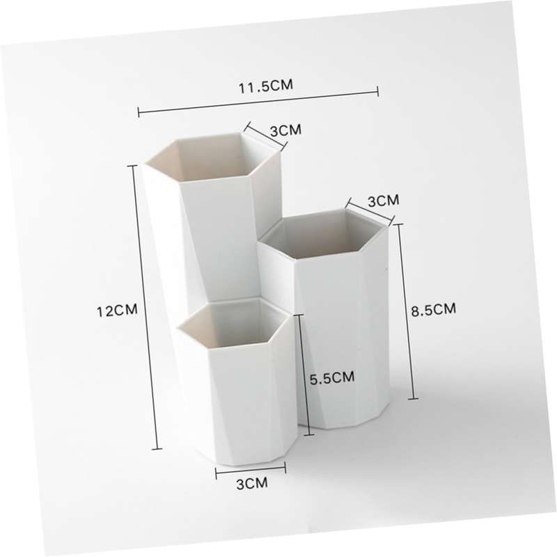 ABOOFAN 2 Pcs Plastic Storage Canister Brush Holder Stackable Storage